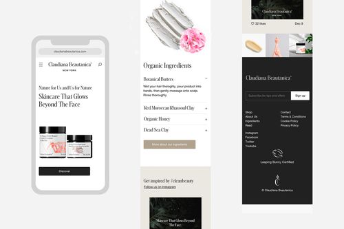 Claudiana Beautanica 移動端網(wǎng)頁設(shè)計(jì) 融合美學(xué)與功能的現(xiàn)代用戶體驗(yàn)